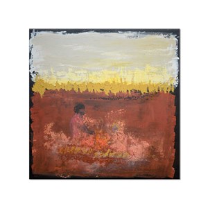 Tableau abstrait art primitif