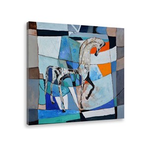 Tableau abstrait cheval grec ancien