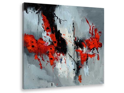 Tableau abstrait moderne coquelicots