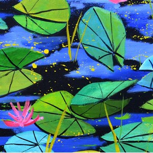 Tableau reproduction nénuphars