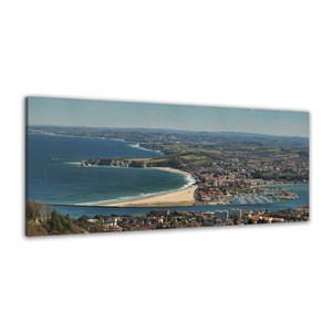 Toile photo deco la baie d'hendaye