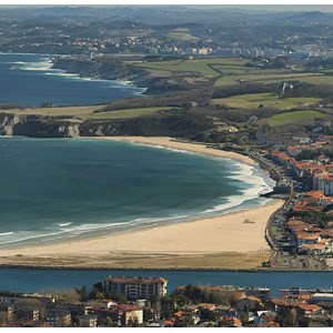 Toile photo deco la baie d'hendaye