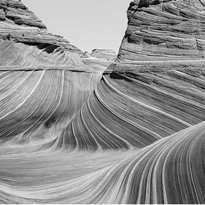 Tableau grand canyon noir et blanc