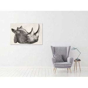 Tableau dessin tête de rhinocéros