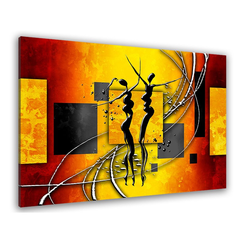 Peinture sur toile - DIOCHE - Femme noire - 60x90 cm - Décoration