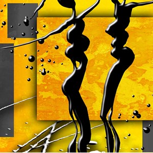 Toile peinture danse africaine