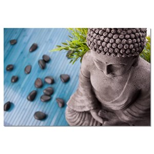 Toile zen déco buddha et bambous