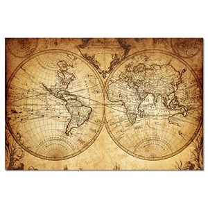 Toile mappemonde ancienne