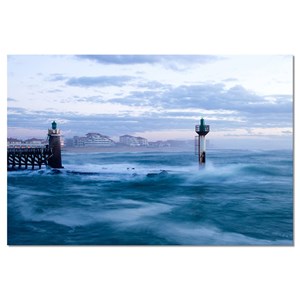 Tableau photo paysage port et jetée
