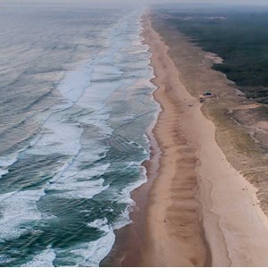 Toile deco les landes vue du ciel