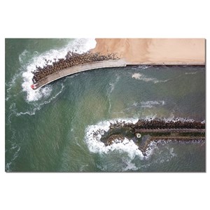 Tableau estacade capbreton vue du ciel