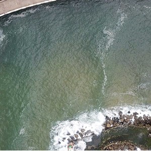 Tableau estacade capbreton vue du ciel