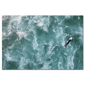 Tableau moderne surfeur perdu