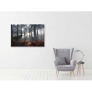 Tableau paysage brume landaise