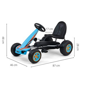 Kart à pédales milly mally viper bleu