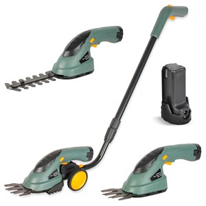 Coupe-bordure et taille-haie sans fil 2 en 1 manche télescopique jardin