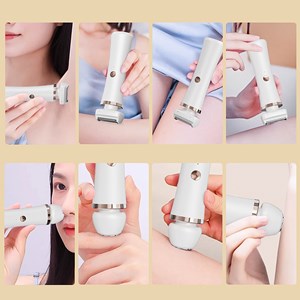 Épilateur 2 en 1 avec double tête.