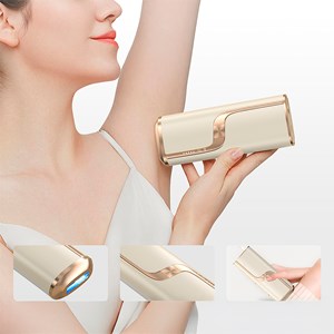 Épilateur ipl à lumière pulsée. 5 niveaux de puissance et tirs de flash.