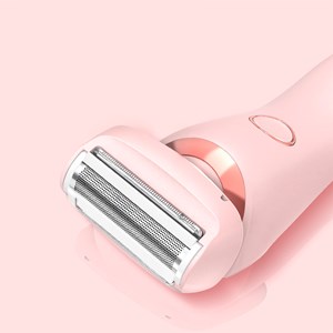 Épilateur 2 en 1 avec tête droite et ronde.