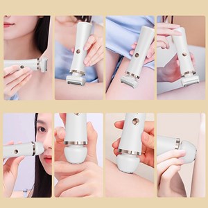 Épilateur 2 en 1 avec double tête.