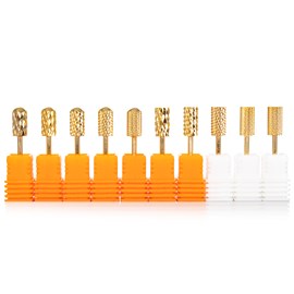 Kit de fraises en acier au tungstène pour manucure, pour ponceuses électriques.