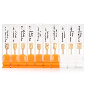 Kit de fraises en acier au tungstène pour manucure, pour ponceuses électriques.