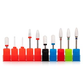 Kit de fraises céramiques de manucure, pour polisseuses électriques.