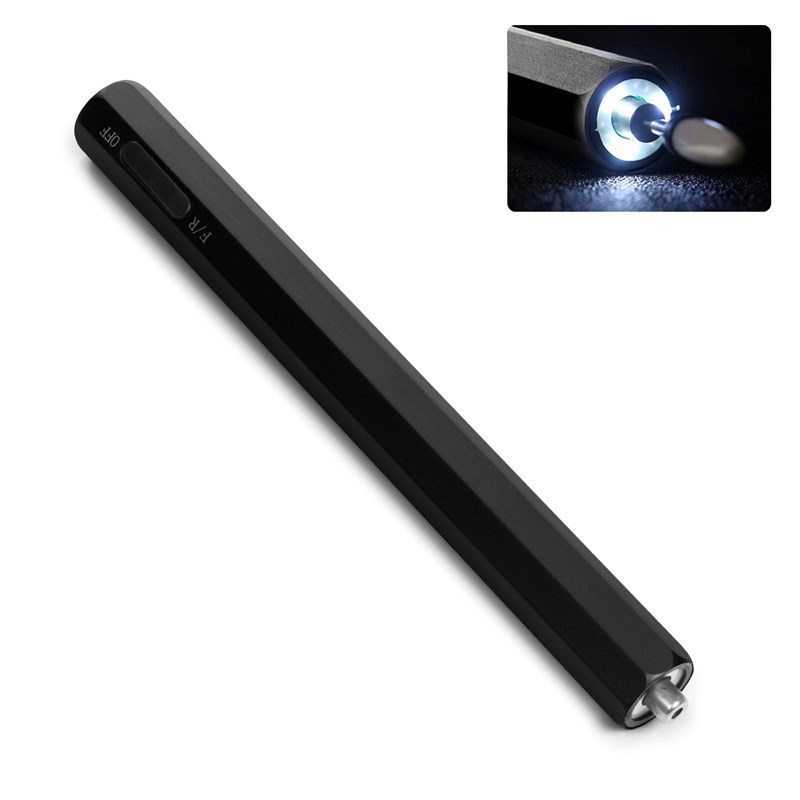 Dam - Mini polisseur à ongles. Corps en métal, lumière led.