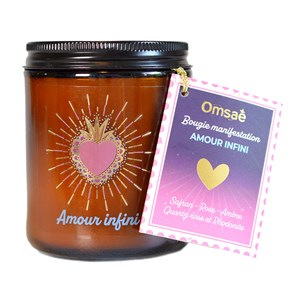 Bougie lithothérapie amour infini