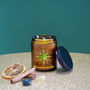 Bougie lithothérapie abondance étoilée