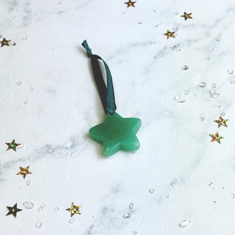 Etoile à vœux en aventurine verte