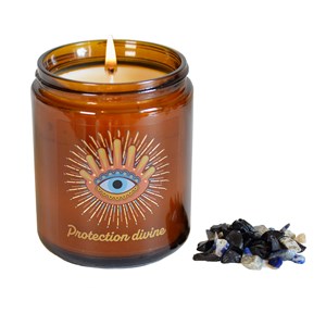 Bougie lithothérapie protection divine