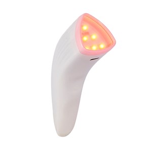 Lampe portable de luminothérapie avec lumière rouge et bleue.