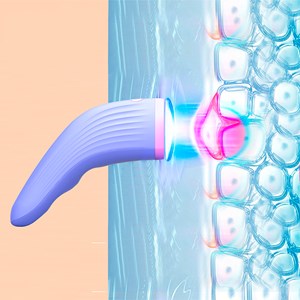 Lampe portable de luminothérapie avec lumière rouge et bleue.