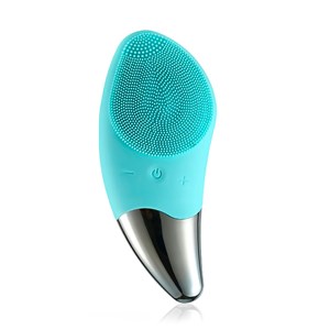 Brosse nettoyante facial en silicone avec massage. Batterie rechargeable.