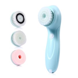 Brosse 3 en 1 nettoyante facial, exfoliant, démaquillant. Rechargeable.