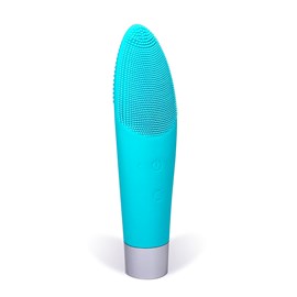 Brosse électrique en silicone pour le nettoyage du visage.