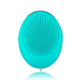 Micro brosse électrique en silicone pour le nettoyage et le massage du visage.