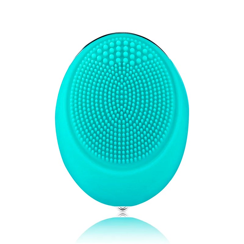 Micro brosse électrique en silicone pour le nettoyage et le massage du visage.