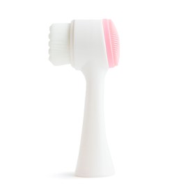Brosse faciale en silicone multifonction double face pour le massage.