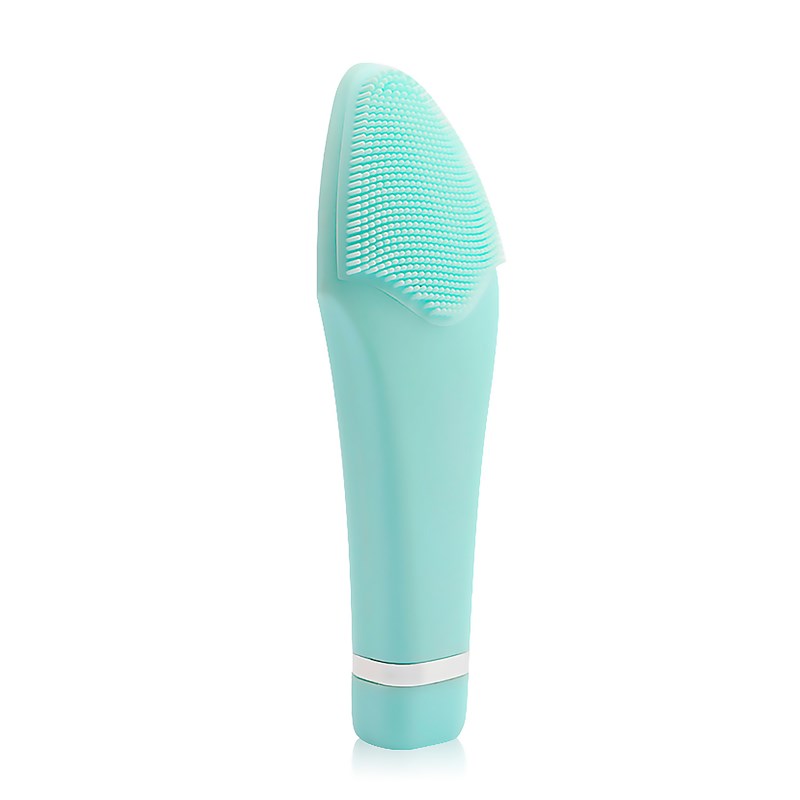 Brosse exfoliante et masseur portable, fonctionnement sur piles.