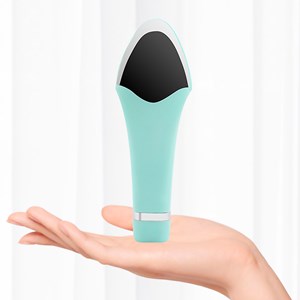 Brosse exfoliante et masseur portable, fonctionnement sur piles.