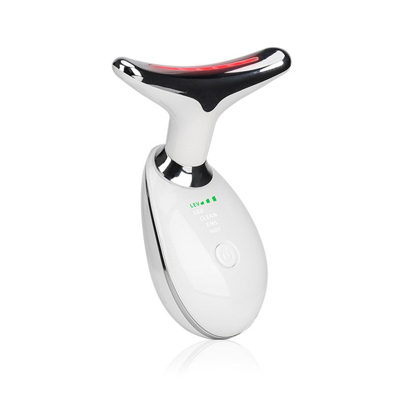 Instrument de beauté pour le cou et le visage avec lumière pulsée led.