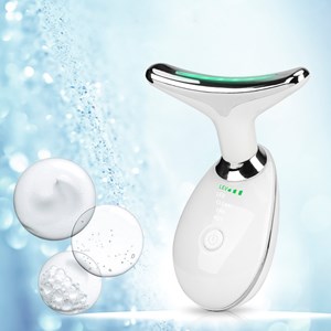 Instrument de beauté pour le cou et le visage avec lumière pulsée led.