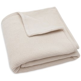 Couverture en polaire basic knit oatmeal (75 x 100 cm)