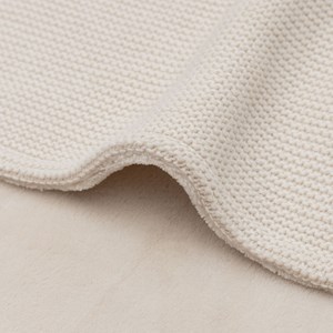 Couverture en polaire basic knit oatmeal (75 x 100 cm)