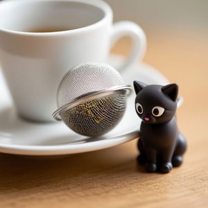 Boule à thé  chat noir