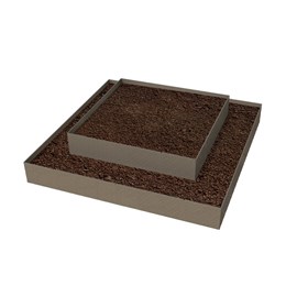 Carré de jardin modulable 120x120cm - sans fond - gris