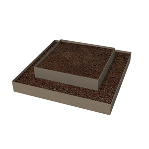 Carré de jardin modulable 120x120cm - sans fond - gris