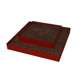 Carré de jardin modulable 120x120cm - sans fond - rouge